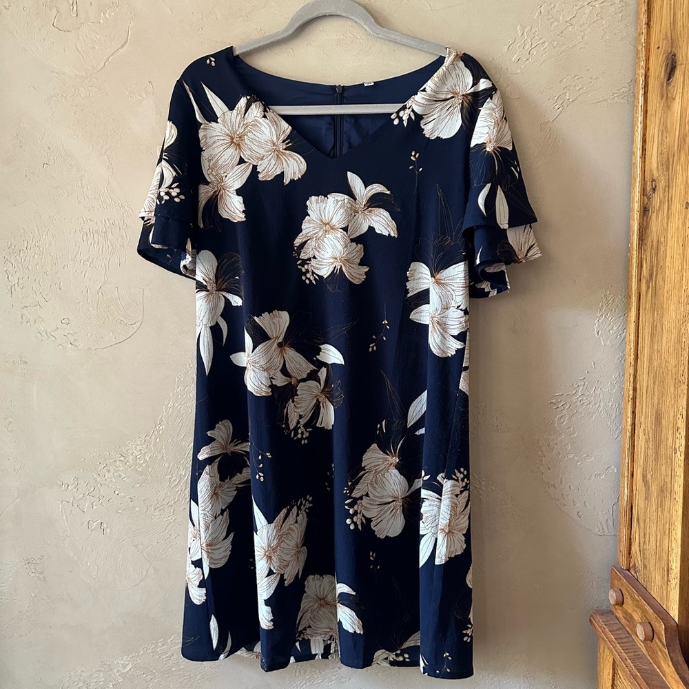 Qixing Summer Chiffon Floral Dress